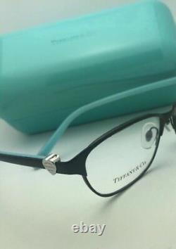 New TIFFANY & CO. Eyeglasses TF 1072 6007 51-15 Black & Blue Frame Silver Hearts