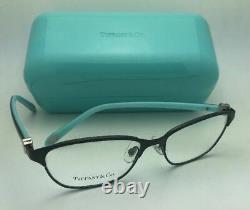 New TIFFANY & CO. Eyeglasses TF 1072 6007 51-15 Black & Blue Frame Silver Hearts