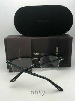 New TOM FORD Eyeglasses TF 5504 005 54-19 145 Black & Silver Clubmaster Frames