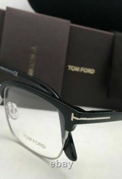 New TOM FORD Eyeglasses TF 5504 005 54-19 145 Black & Silver Clubmaster Frames