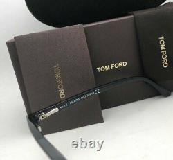 New TOM FORD Eyeglasses TF 5504 005 54-19 145 Black & Silver Clubmaster Frames