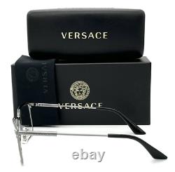 New VERSACE Rx-able Eyeglasses VE 1276 1262 55-17 145 Gunmetal Silver Frames