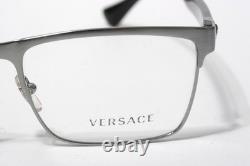 New Versace Mod. 1285 1262 Gunmetal Silver/ Black Eyeglasses 56-17 E215