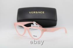 New Versace Mod. 3364-u 5497 Pink Silver Authentic Eyeglasses 52-17