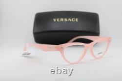 New Versace Mod. 3364-u 5497 Pink Silver Authentic Eyeglasses 52-17