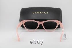 New Versace Mod. 3364-u 5497 Pink Silver Authentic Eyeglasses 52-17