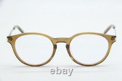 New Ysl Saint Laurent Sl 25/f 007 Brown Silver Authentic Frames Eyeglasses 49-19