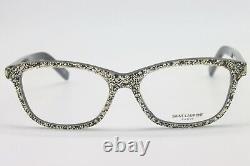 New Ysl Saint Laurent Sl12 010 Silver Glitter Authentic Eyeglasses 52-16
