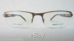 Nika half Rim Glasses Frames Metal Silver Plastik-Federbügel Sporty SIZE M