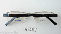 Nika half Rim Glasses Frames Metal Silver Plastik-Federbügel Sporty Size M