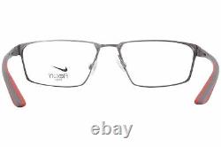 Nike 4310 073 Eyeglasses Frame Men's Satin Gunmetal/Universal Red Full Rim 55mm