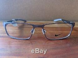 Nike 8131 073 Eyeglasses Men's Brushed Gunmetal/Wolf Grey Full Rim Optical Frame