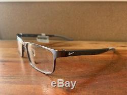 Nike 8131 073 Eyeglasses Men's Brushed Gunmetal/Wolf Grey Full Rim Optical Frame