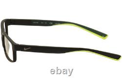 Nike Eyeglasses 7090 010 Matte Black/Green/Silver Full Rim Optical Frame 53mm