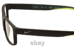 Nike Eyeglasses 7090 010 Matte Black/Green/Silver Full Rim Optical Frame 53mm