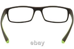 Nike Eyeglasses 7090 010 Matte Black/Green/Silver Full Rim Optical Frame 53mm