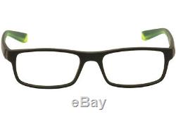 Nike Eyeglasses 7090 010 Matte Black/Green/Silver Full Rim Optical Frame 53mm