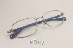 Nike Flexon 4251 Blue & Metallic Silver Full-Rim RX Eyeglass Frames 55-17-145