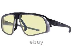 Nike Flyfree FV2387 010 Sunglasses Men's Black/Silver Flash/Volt 59mm