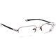 Nike Men's Eyeglasses 4172 045 Flexon Silver/black Half Rim Frame 5119 140