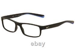 Nike Men's Eyeglasses 7090 018 Black/Blue/Silver Full Rim Optical Frame 53mm