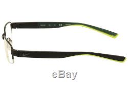 Nike Men's Eyeglasses 8165 001 Black/Green/Silver Half Rim Optical Frame 50mm