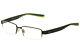 Nike Men's Eyeglasses 8165 001 Black/green/silver Half Rim Optical Frame 53mm