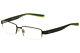 Nike Men's Eyeglasses 8165 001 Black/green/silver Half Rim Optical Frame 53mm