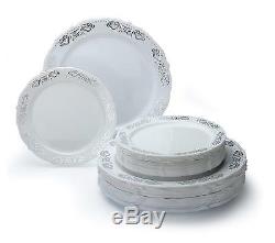 OCCASIONS 120/240 Piece Pack Premium Disposable Plastic Plates Set