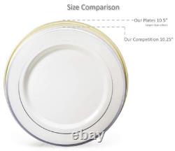 OCCASIONS 120 Plates Pack, (60 Guests) Heavyweight Premium Wedding Party Dispo