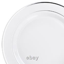 OCCASIONS 120 Plates Pack, Heavyweight Disposable Wedding Party Plastic Plate