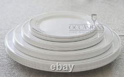 OCCASIONS 120 Plates Pack, Heavyweight Disposable Wedding Party Plastic Plate