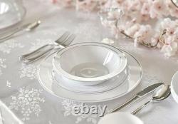 OCCASIONS 120 Plates Pack, Heavyweight Disposable Wedding Party Plastic Plate