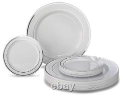 OCCASIONS 120 Plates Pack, Heavyweight Premium Disposable Plastic