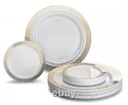 OCCASIONS 120 Plates Pack, Heavyweight Premium Disposable Plastic