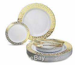 OCCASIONS 600 PCS / 120 GUEST Wedding Disposable Plastic Plate and