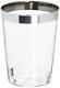 Occasions Wedding Disposable Plastic Tumbler Cups Silver Rimmed, 10 Oz
