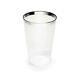 Occasions Wedding Party Disposable Plastic Tumbler Cups Silver Rimmed, 14