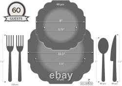 OCNS 150 Piece set -Wedding Plastic Plates & cutlery -Disposable