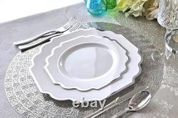 OCNS 50 Plates Pa -Heavyweight Wedding Party Disposable Plastic
