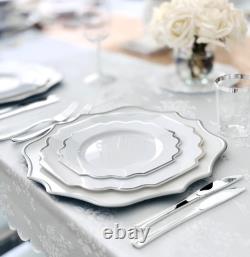 OCNS 50 Plates Pa -Heavyweight Wedding Party Disposable Plastic