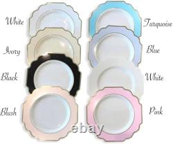 OCNS 50 Plates Pa -Heavyweight Wedding Party Disposable Plastic