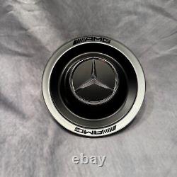 OEM BRAND NEW Mercedes AMG Wheel Center Caps A0004005700 9283 Matte Black Silver