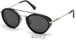 OMEGA OM 0021-H 01A Black Aviator Plastic Eyeglasses Frame 52-25-140 Made Italy