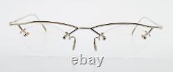 OPUS by EYETEC Fancy Vintage Glasses Frame OP-02 Col No. 7 Lady Silver Oval Quad