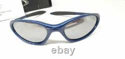 Oakley Iridium Full Rim USA Blue Frame Race Sunglasses 100% authentic