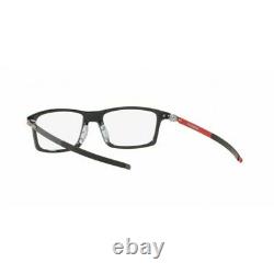 Oakley Pitchman OX 8050-1555 Black Ink Red RX Eyeglasses NWT OX8050 55MM