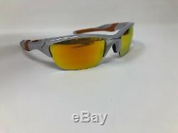 Oakley Sunglasses Half Jacket 2.0 Silver withFire Iridium OO9144-02 Half Rim Q872