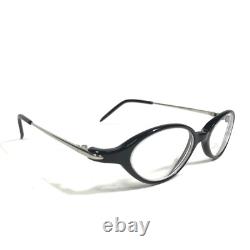 Oliver Peoples OP-543 BK Eyeglasses Frames Black Silver Round Full Rim 45-16-120