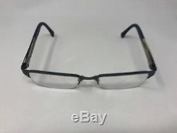 POLICE VPL432K COL. 0627 Eyeglasses Frame Half Rim 53-18-140 Silver/Brown Z657